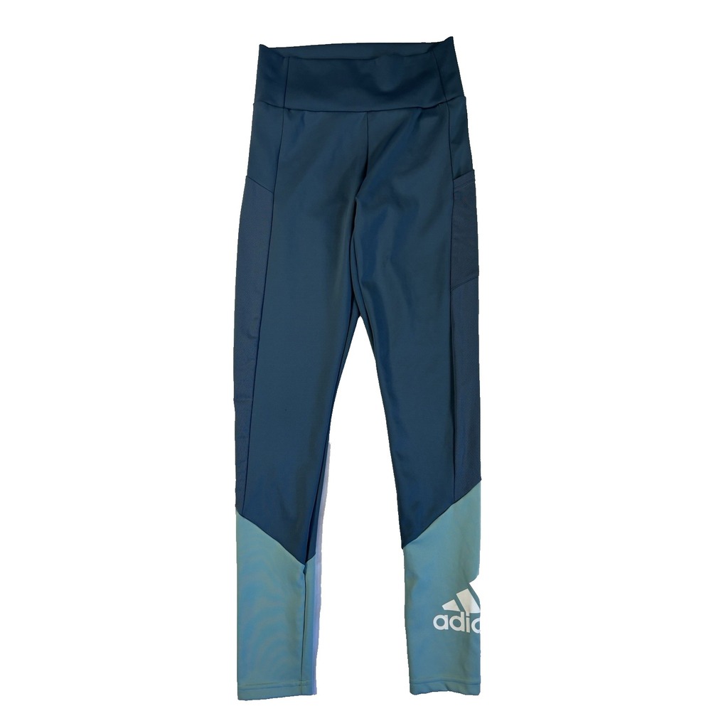 Adidas Designed to Move‎ Leggings Orbit Indigo Blue Colorblock Women's S Workout